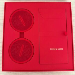 Golden Goose Red Silicone Coasters
